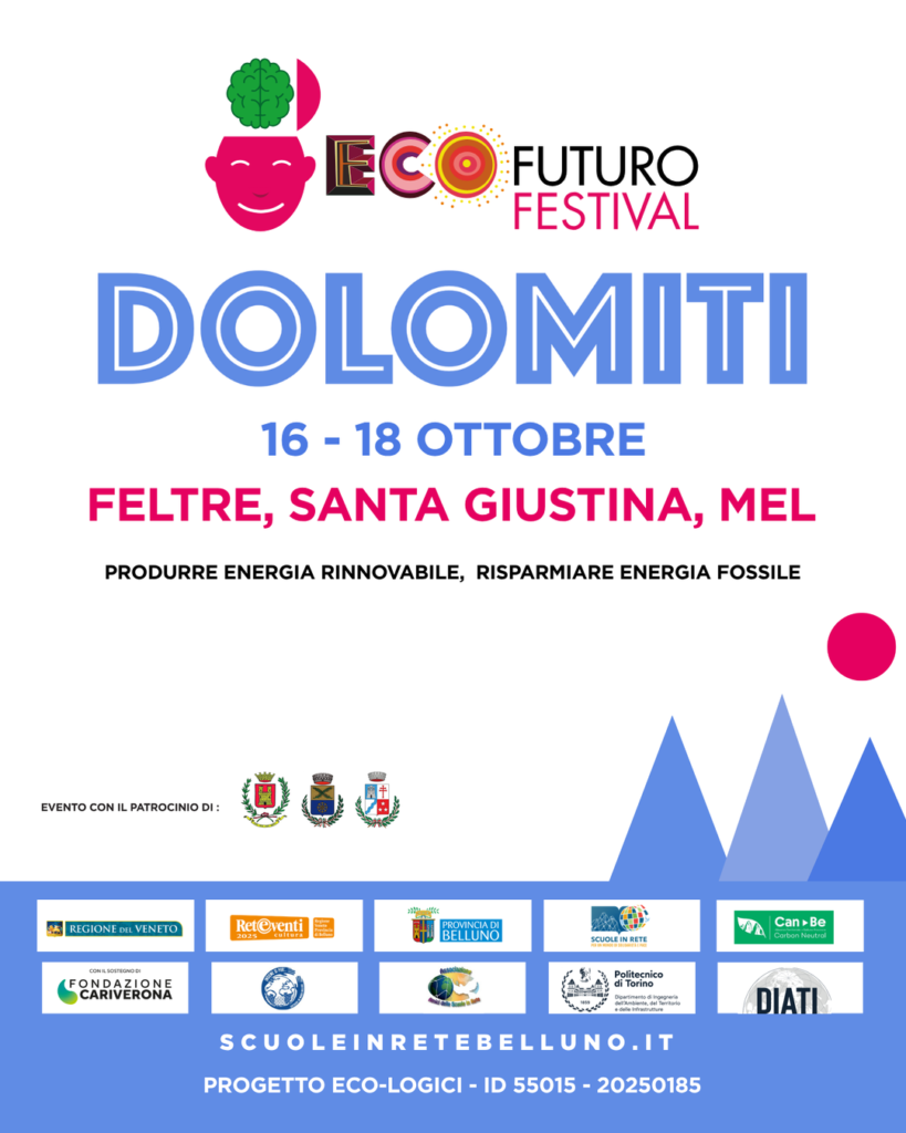 Locandina Ecofuturo Dolomiti 2026 seconda edizione